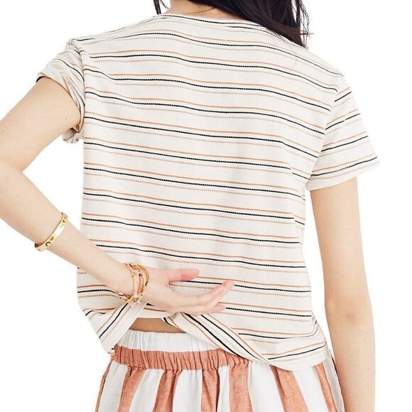 Madewell Radio Boxy Tee in Cohen Stripe sz XS - Picture 2 of 8